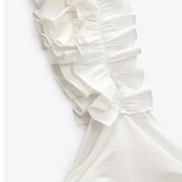 New ZARA Mini Draped Linen Blend Dress - Picture 10 of 11